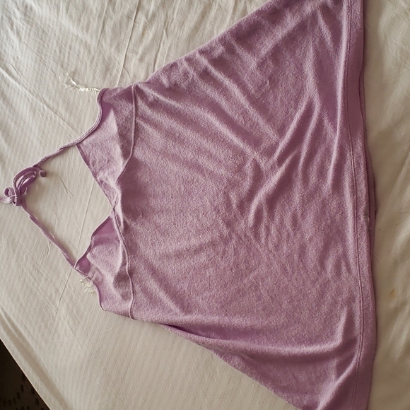 Xhilaration™ Terry Cloth Halter Cover Up Dress Purple Size XL - Picture 2 of 10
